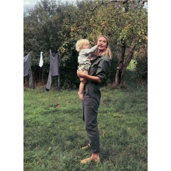 Citizens of Humanity Jumpsuit Marta Long Sleeve Cotton Utility Retreat Green M - Picture 2 of 16